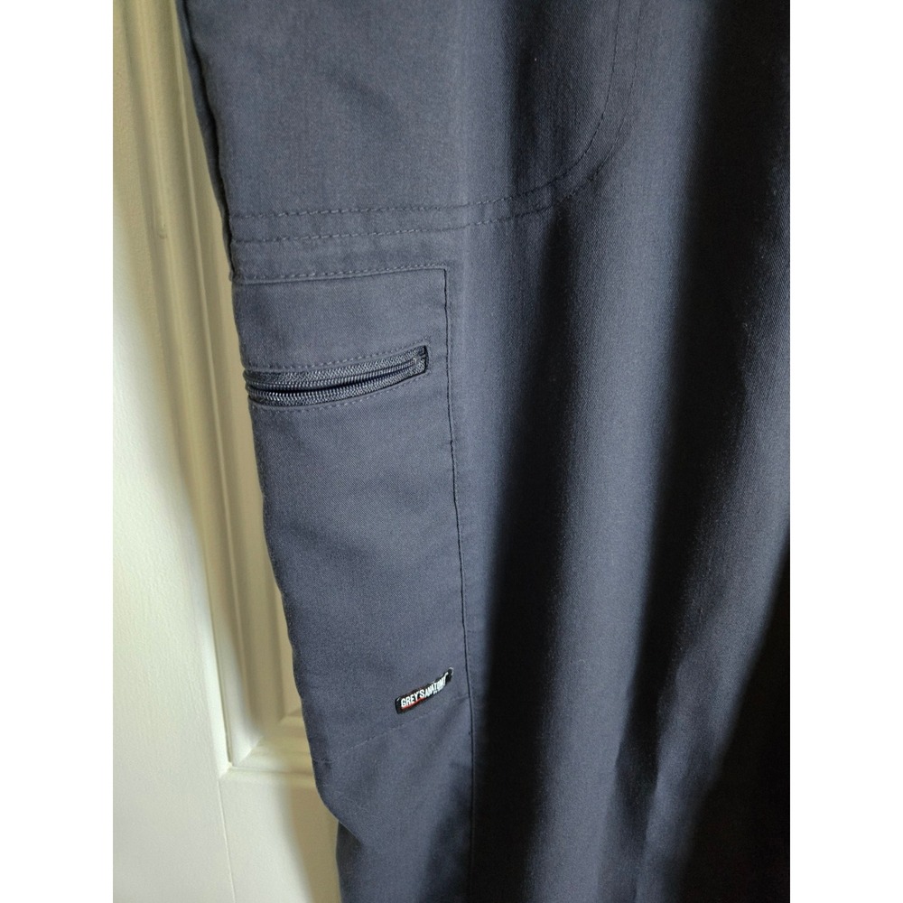 Greys Anatomy by Barco Women XL Spandex Stretch Scrub Pants Charcoal Grey Pocket - Picture 3 of 9